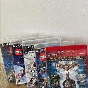 Sony PS3 Video Game Collection - Red, Blue, Gray Bundle Of 5 Games $45